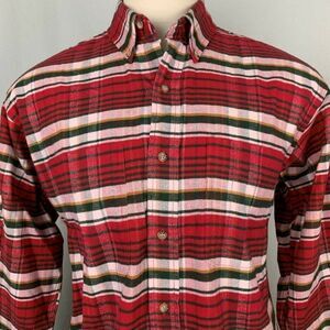 Vtg 80s Arrow Company Flannel Button Down Shirt M